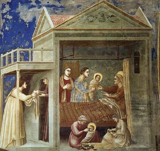GIOTTO di Bondone The Birth of the Virgin oil painting picture